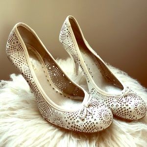 5 for $14 - BCBG White Leather Heels